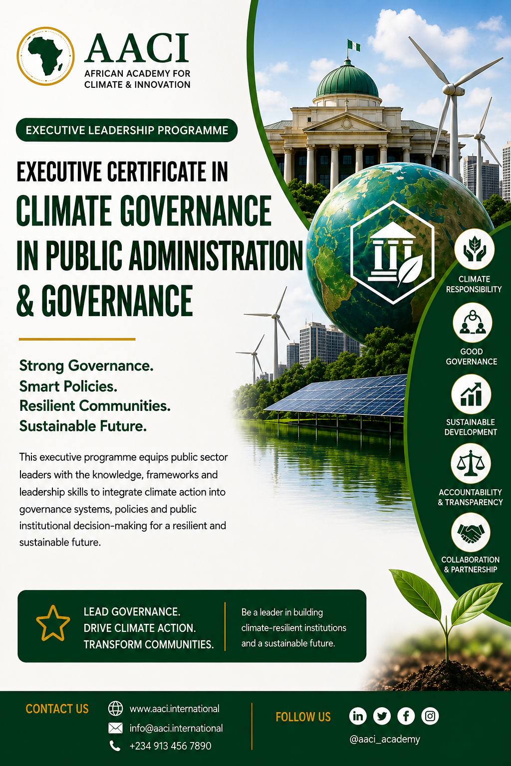 Executive Certificate in Climate Governance in Public Administration & Governance